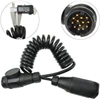 13 pines Cable alargador Enchufe Eléctricos de Remolque de conexión en espiral 3M enchufe de cable de 12 V para Coche…